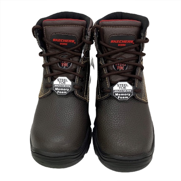 Skechers Work Steel Toe Boots Memory Foam Size 8.5 NWT Workwear Safety - Picture 12 of 13